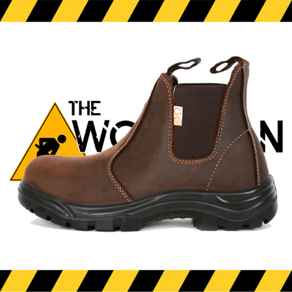 The Geronimo TUDOR work boot in Dark Brown.