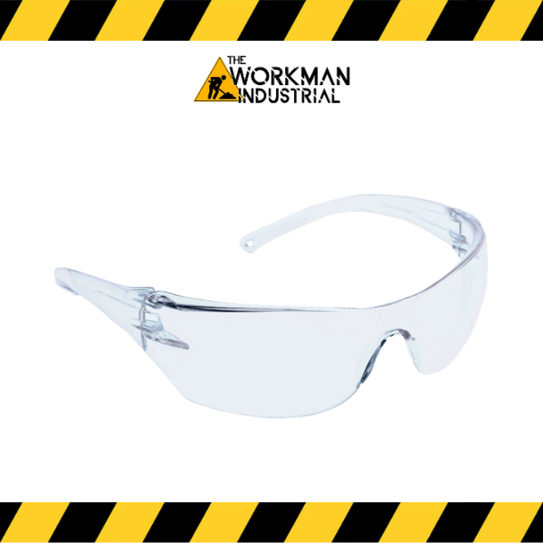 (PIP Canada) Curve Rimless Safety Glasses with Clear Temple, Clear Lens and 3A Coating