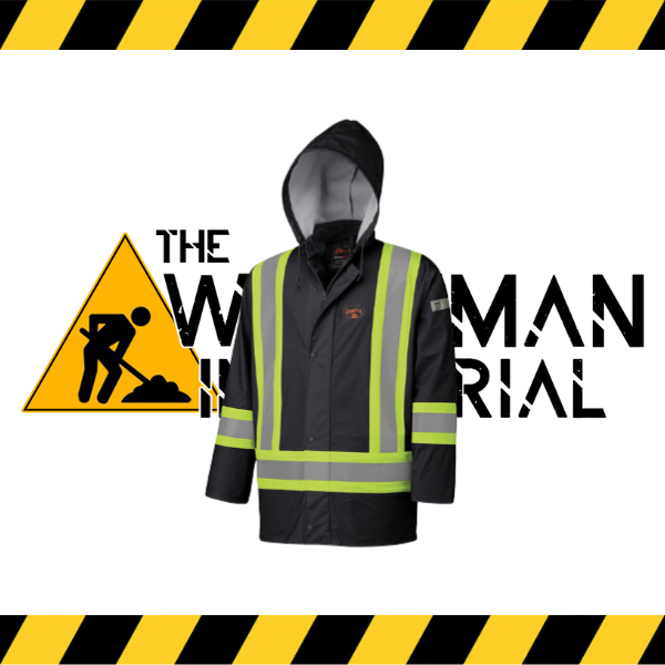 (Pioneer) FR Waterproof Hi-Viz Safety Jacket P.U. Stretch