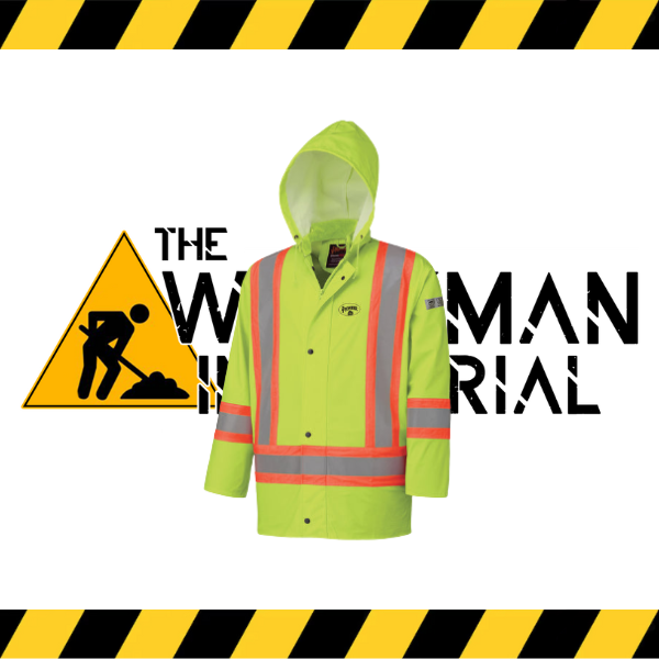 (Pioneer) FR Waterproof Hi-Viz Safety Jacket P.U. Stretch