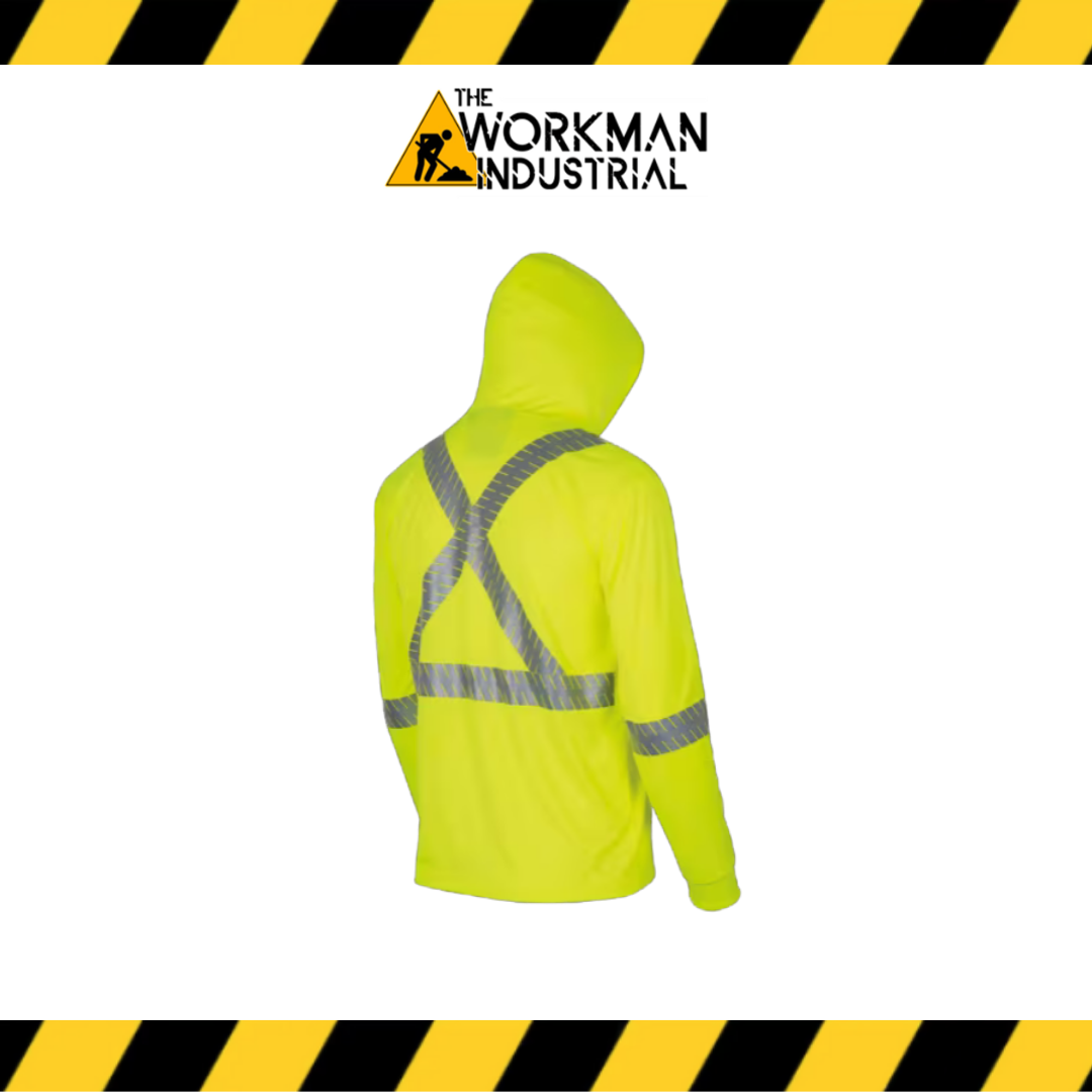 Pioneer Hi-Vis Bird's-Eye Safety Hoodie Shirt - Hi-Vis