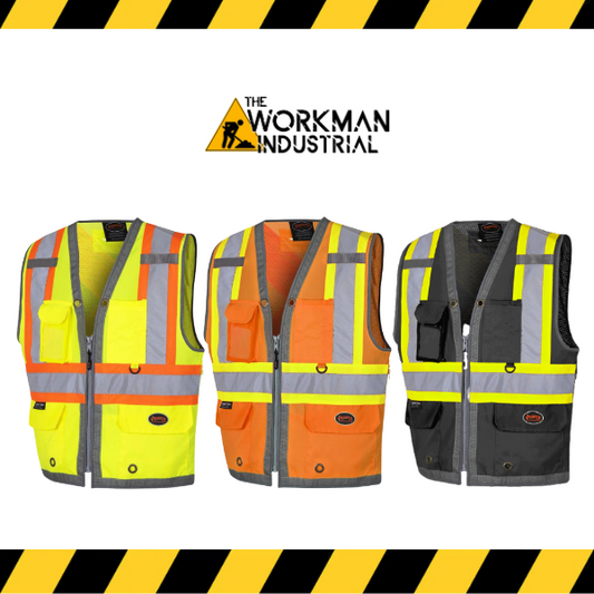 (Pioneer) Hi-Viz Mesh Back Zip-Front Surveyor’s Safety Vest