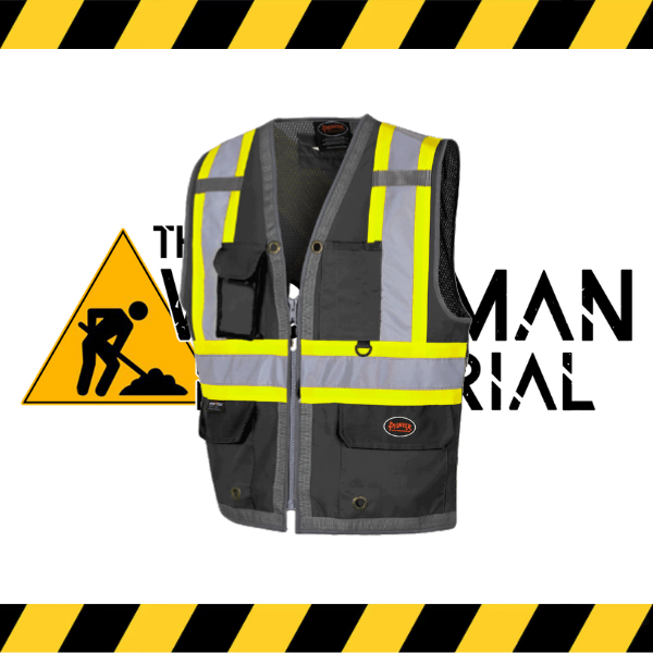 (Pioneer) Hi-Viz Mesh Back Zip-Front Surveyor’s Safety Vest