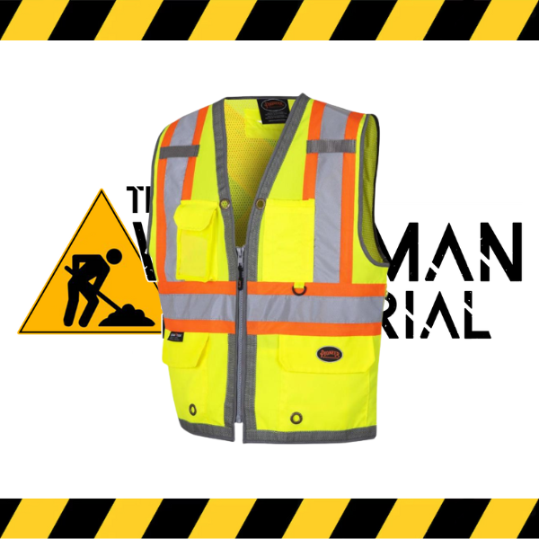 (Pioneer) Hi-Viz Mesh Back Zip-Front Surveyor’s Safety Vest