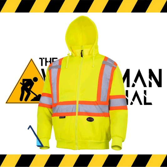 (Pioneer) Hi-Viz Yellow/Green Polyester Fleece Hoodie