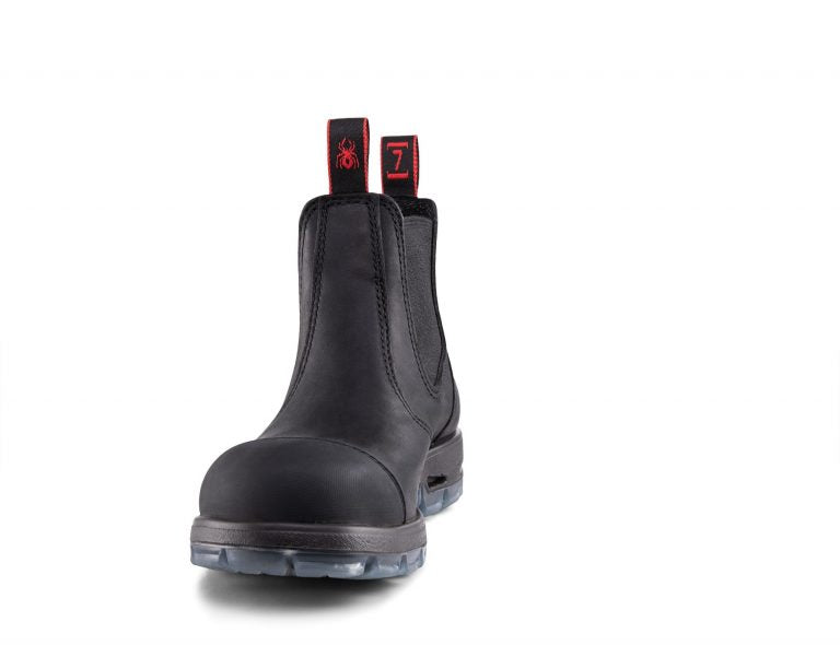 RedBack Bobcat Steel-Toe Black with Scuff Cap
