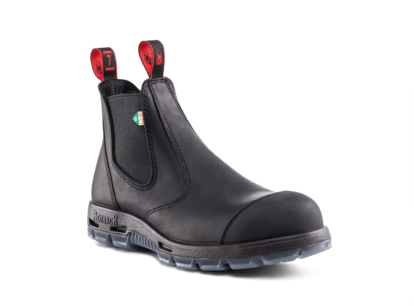 RedBack Bobcat Steel-Toe Black with Scuff Cap
