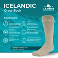 J.B. Field's Men's Icelandic "50 Below Gumboot" Wool Thermal Sock