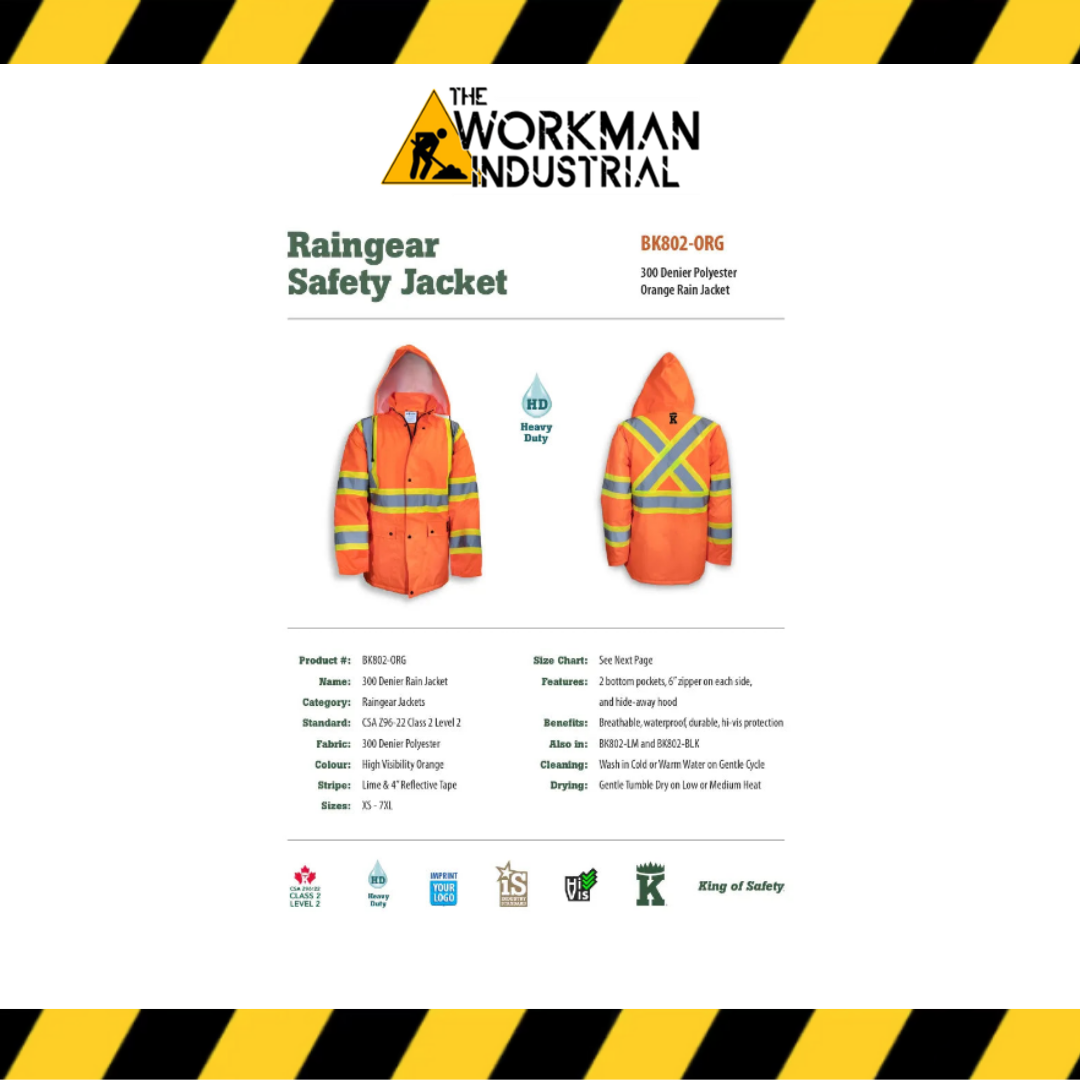 BIG K 300 Denier Polyester Rain Jacket