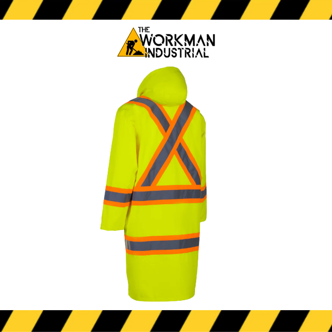 Forcefield Hi-Vis Waterproof Long Rain Coat