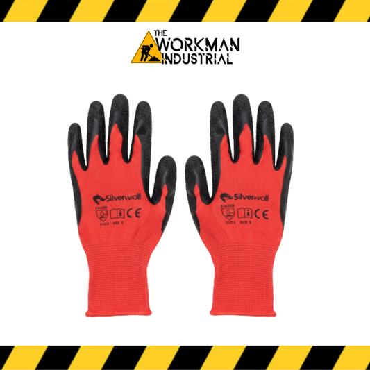 Silverwolf Light Foam Work Gloves Red/Black