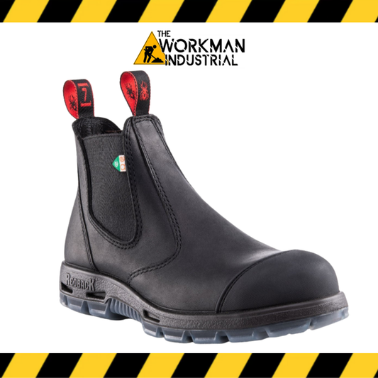 RedBack Bobcat Steel-Toe Black with Scuff Cap