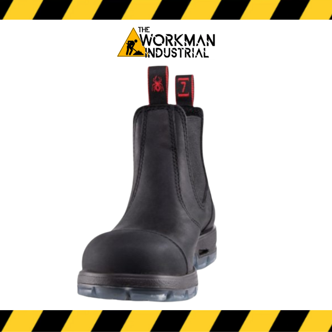 RedBack Bobcat Steel-Toe Black with Scuff Cap