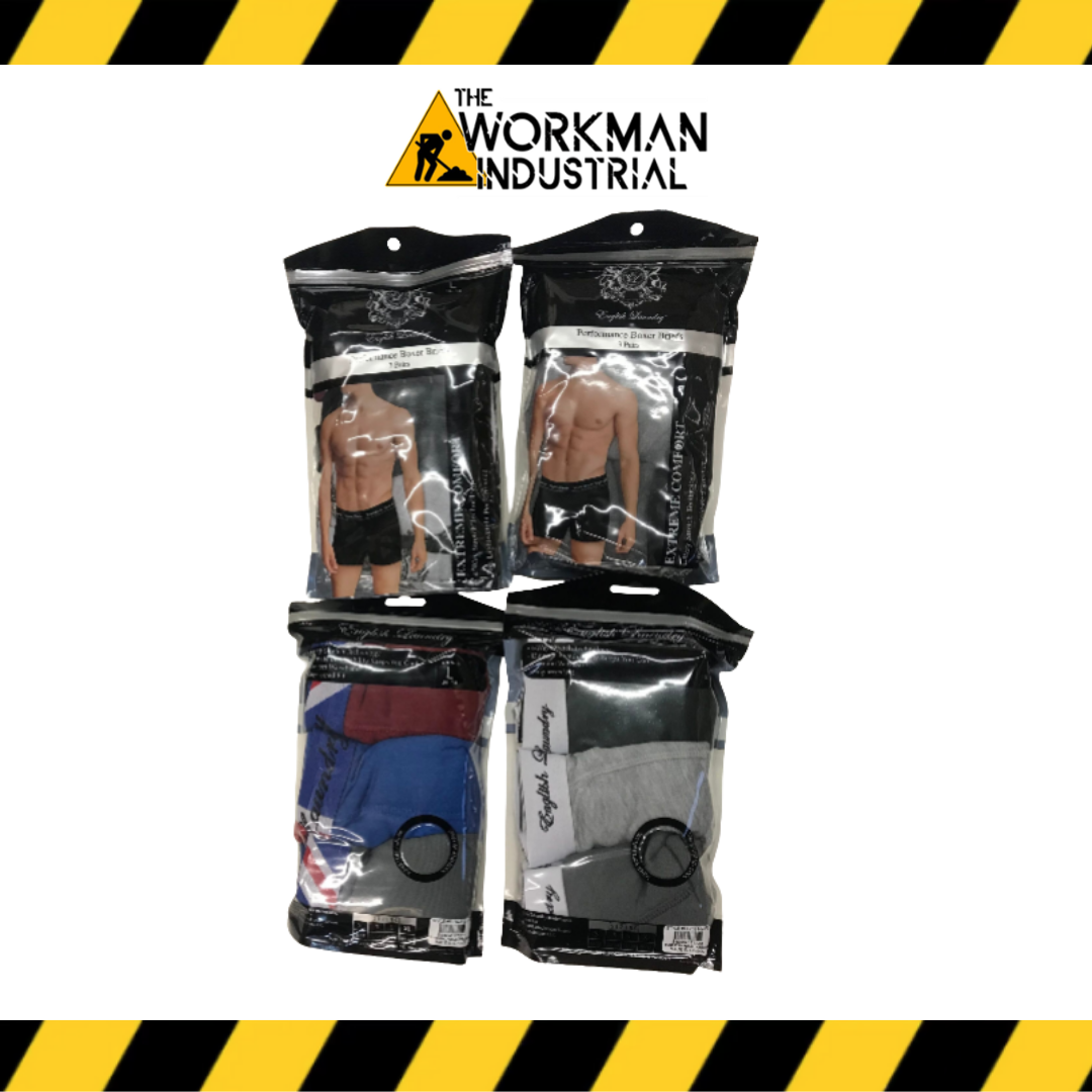 Men’s 3-Pack Boxer Briefs – “English Laundry”