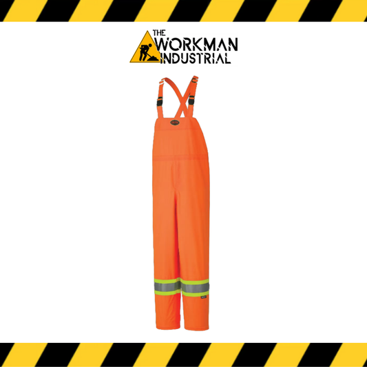 Pioneer Hi-Vis 150D Lightweight Waterproof Safety Bib Pants - Hi-Vis