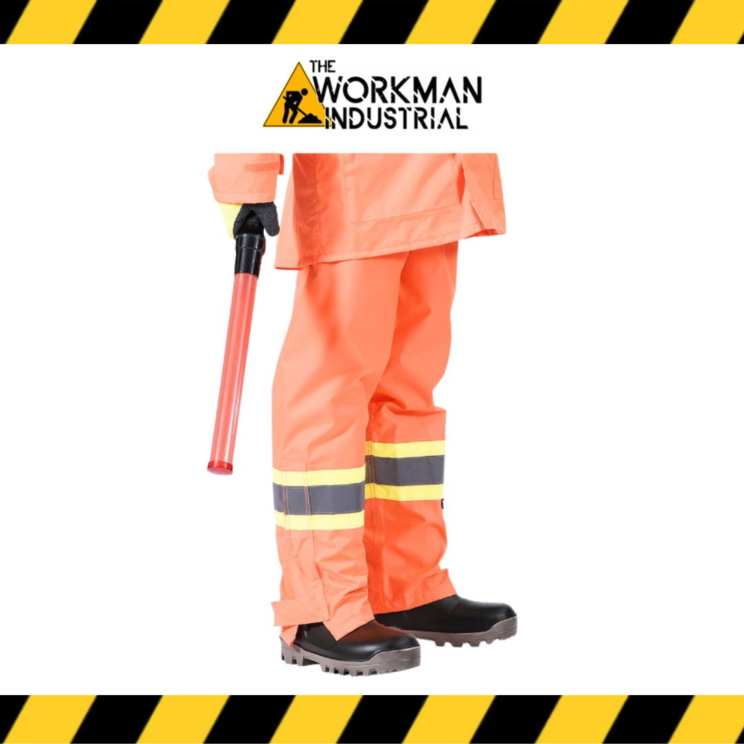 Pioneer Hi-Vis 150D Lightweight Waterproof Safety Bib Pants - Hi-Vis
