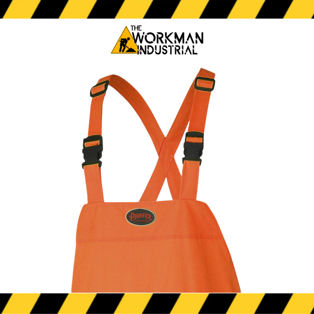 Pioneer Hi-Vis 150D Lightweight Waterproof Safety Bib Pants - Hi-Vis