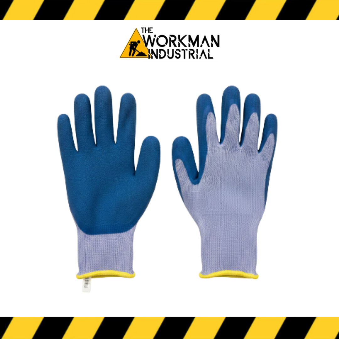 String Knit Latex Work Gloves
