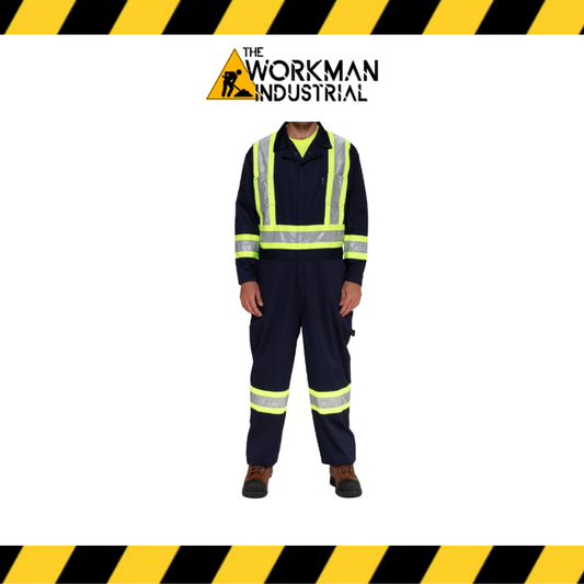 Hi VIS Premium Cotton Coverall w/ Refl. Tape