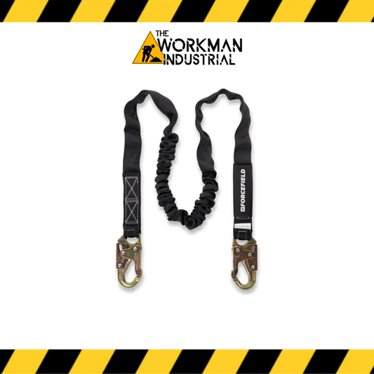Shock Absorbing Lanyard with 2 Snap Hooks