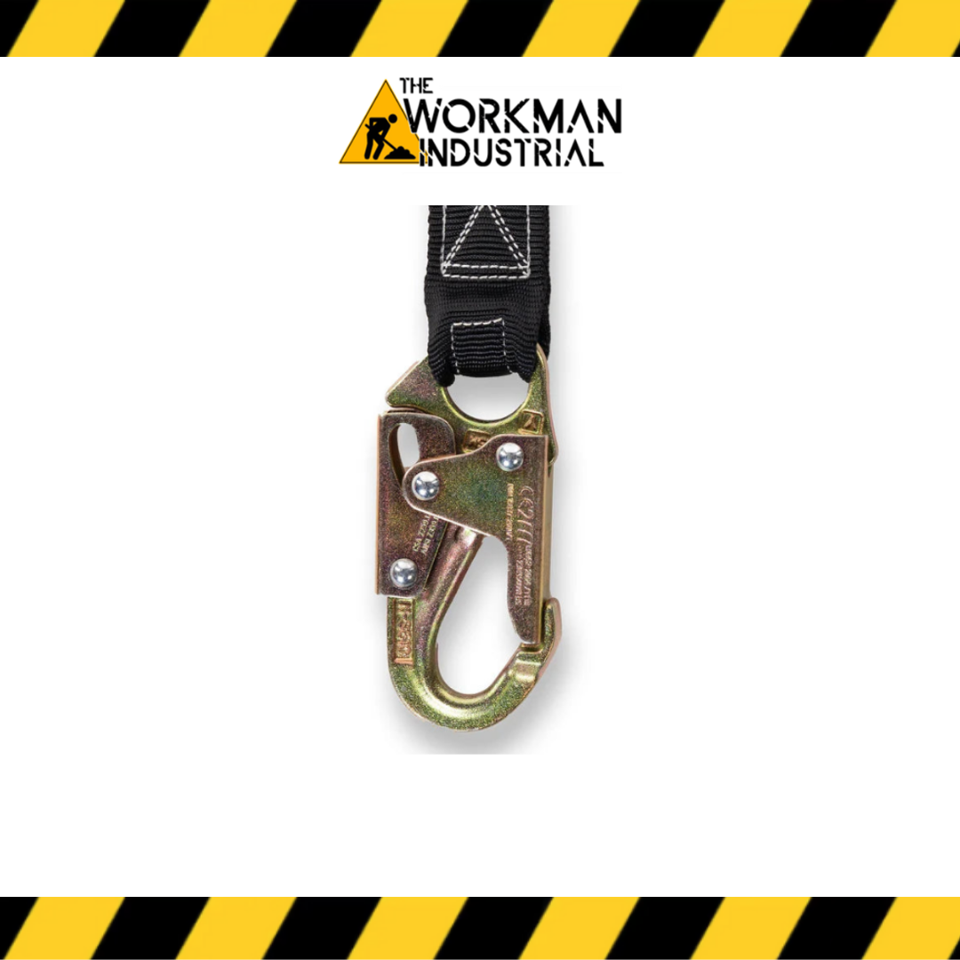 Shock Absorbing Lanyard with 2 Snap Hooks