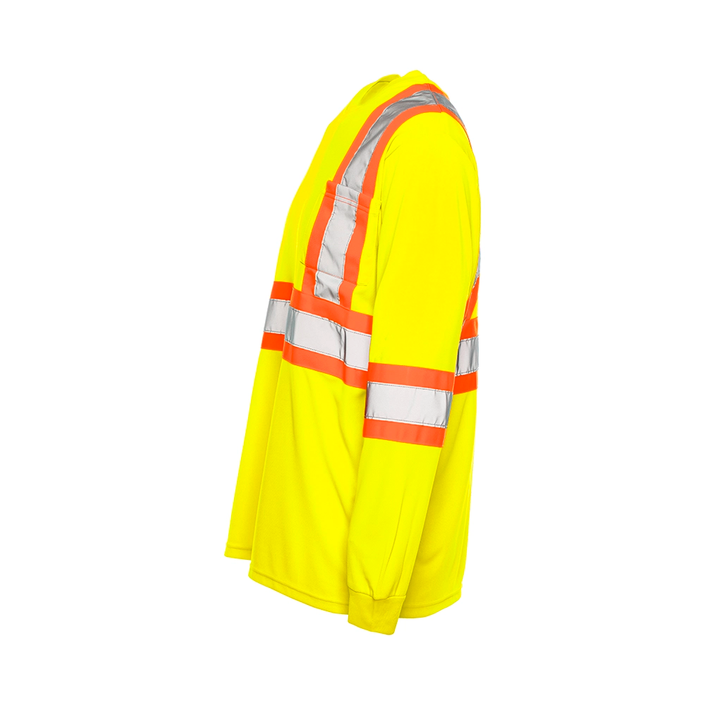 Groundforce TT2 • Long Sleeve Polyester Traffic T-Shirt, 4″ Refl. Tape