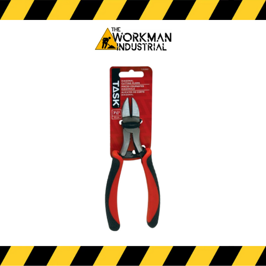 (Task Tools) Diagonal Cutting Pliers with Soft Touch Rubber Grip