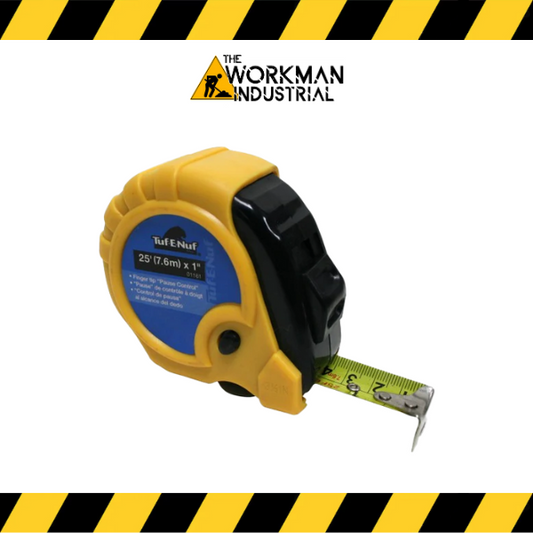 (Task & Tools)  25" (7.6m) x 1" Rubber Tape Measure - 1/pack