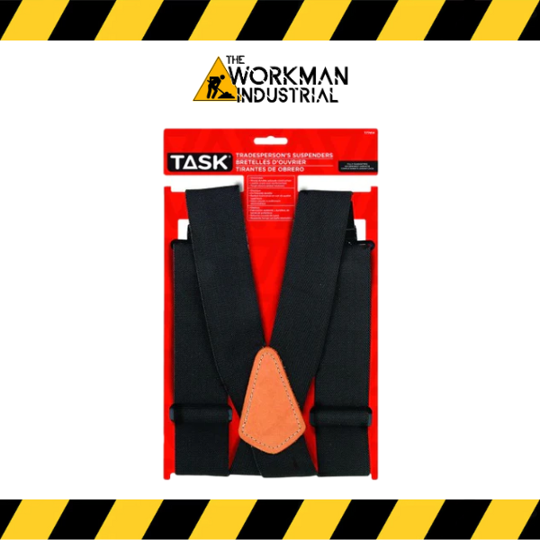 (Task Tools) Full Elastic Black Suspenders (1/pack)