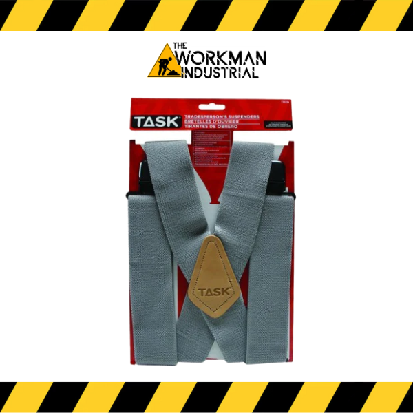 (Task Tools) Full Elastic Black Suspenders (1/pack)