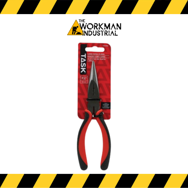 (Task & Tools)  Long Nose Pliers with Soft Touch Rubber Grip