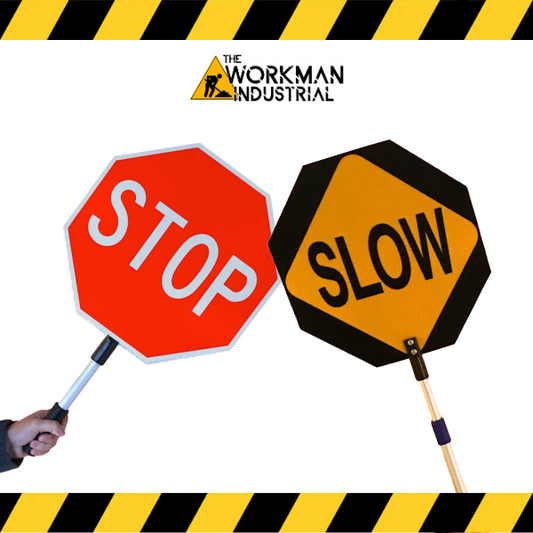 (Plasticade Canada) 16” Coroplast Stop/Slow Sign with DG (Diamond Grade) Sheeting