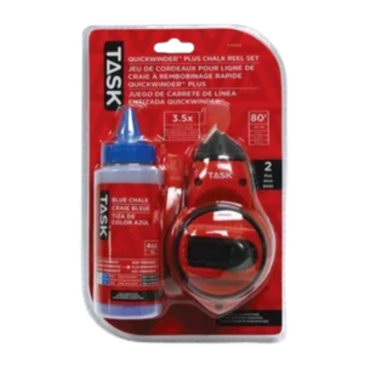 Task Tools 2-Piece Quickwinder Plus Chalk Reel Set