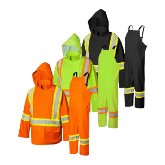 Ground Force Hi-Vis 3-Piece Rain Suit (CSA Class 1)