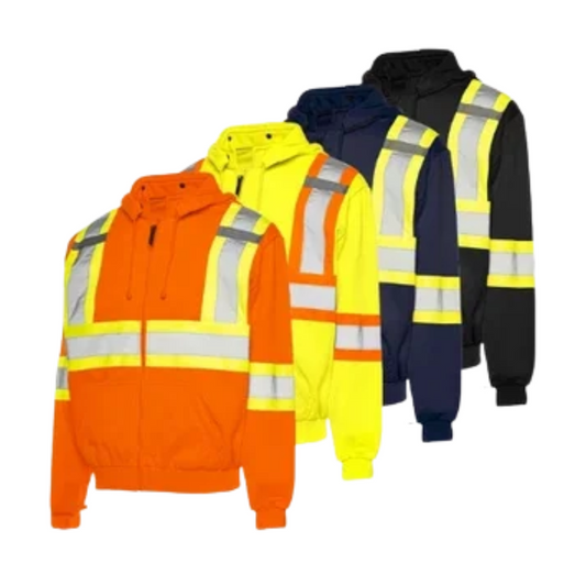 Ground Force Hi-Vis Reflective Fleece Traffic Hoodie