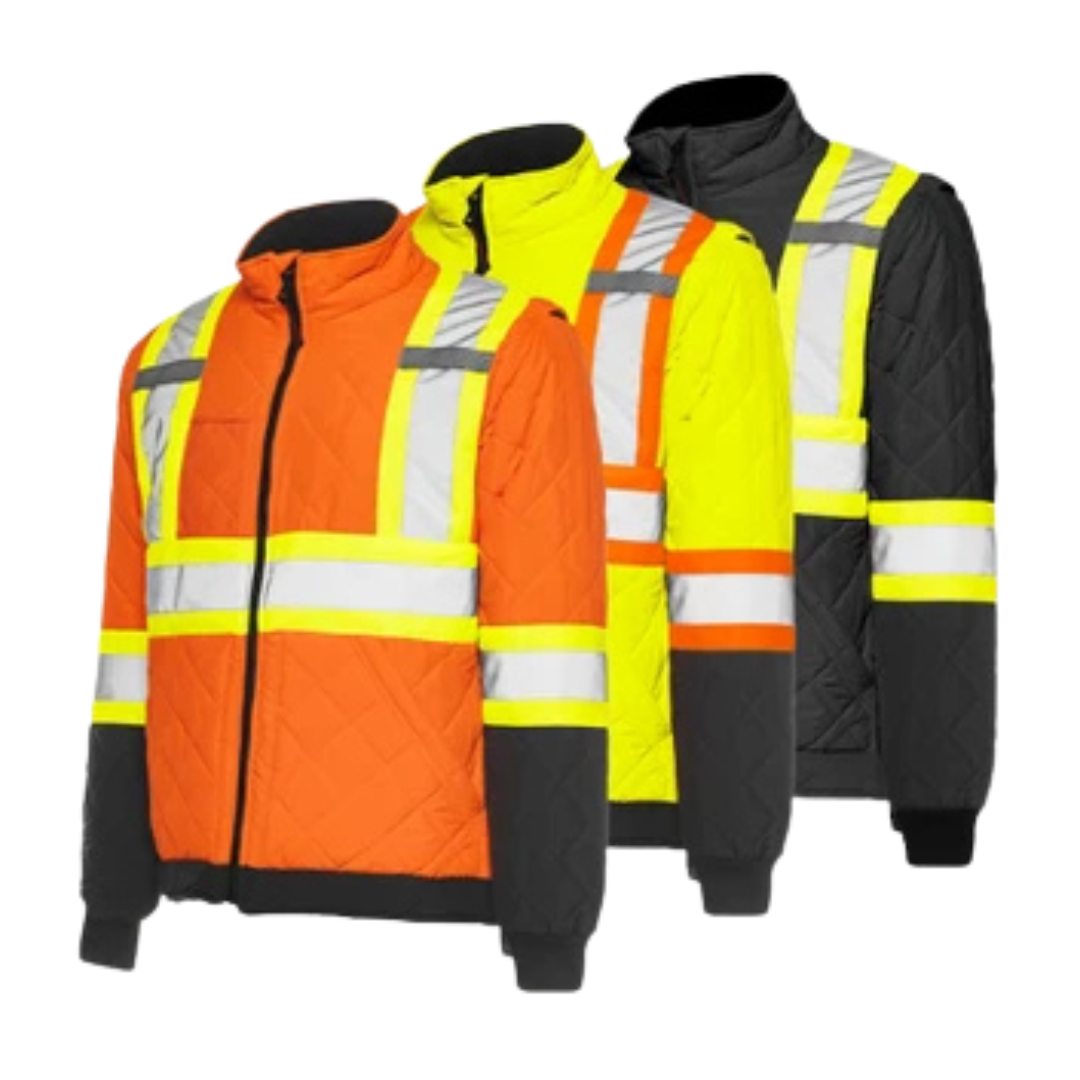 Ground Force Hi-Vis Insulated Quilted Freezer Jacket