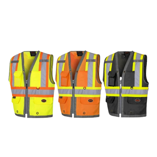 Pioneer Surveyor's Safety Vest with Breathable Mesh Back