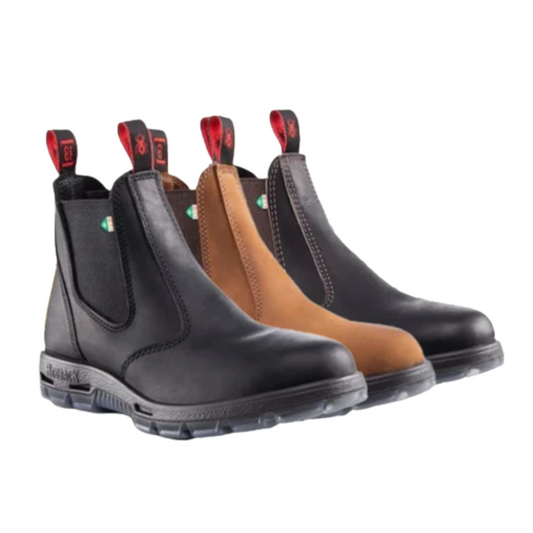RedBack Bobcat CSA Steel Toe Slip-On Boot, Premium Leather