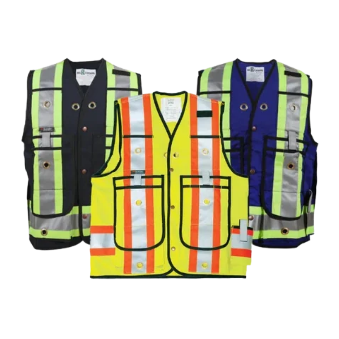 Big K Surveyor's Safety Vest with Double Back Pouch