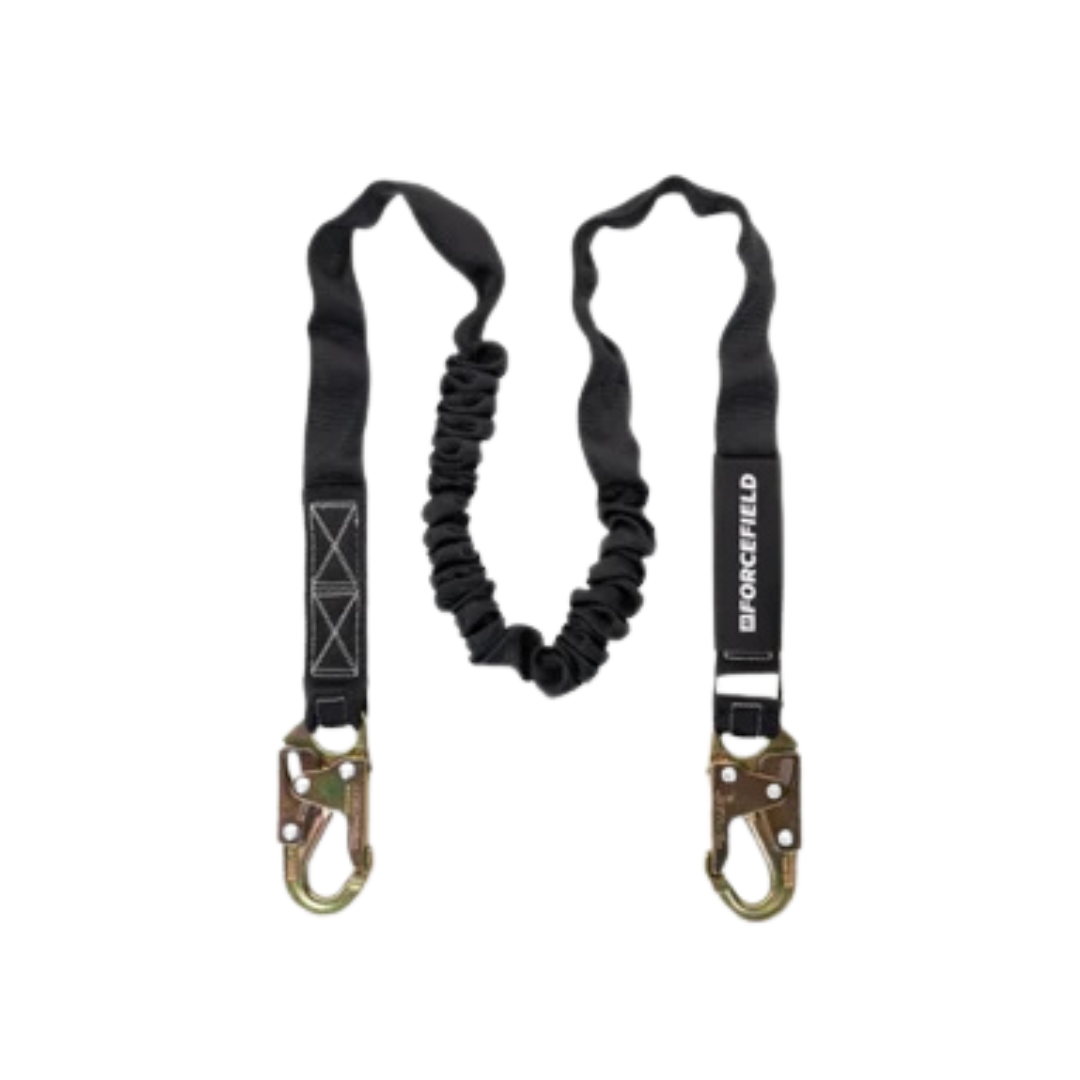 Shock Absorbing Lanyard with 2 Snap Hooks