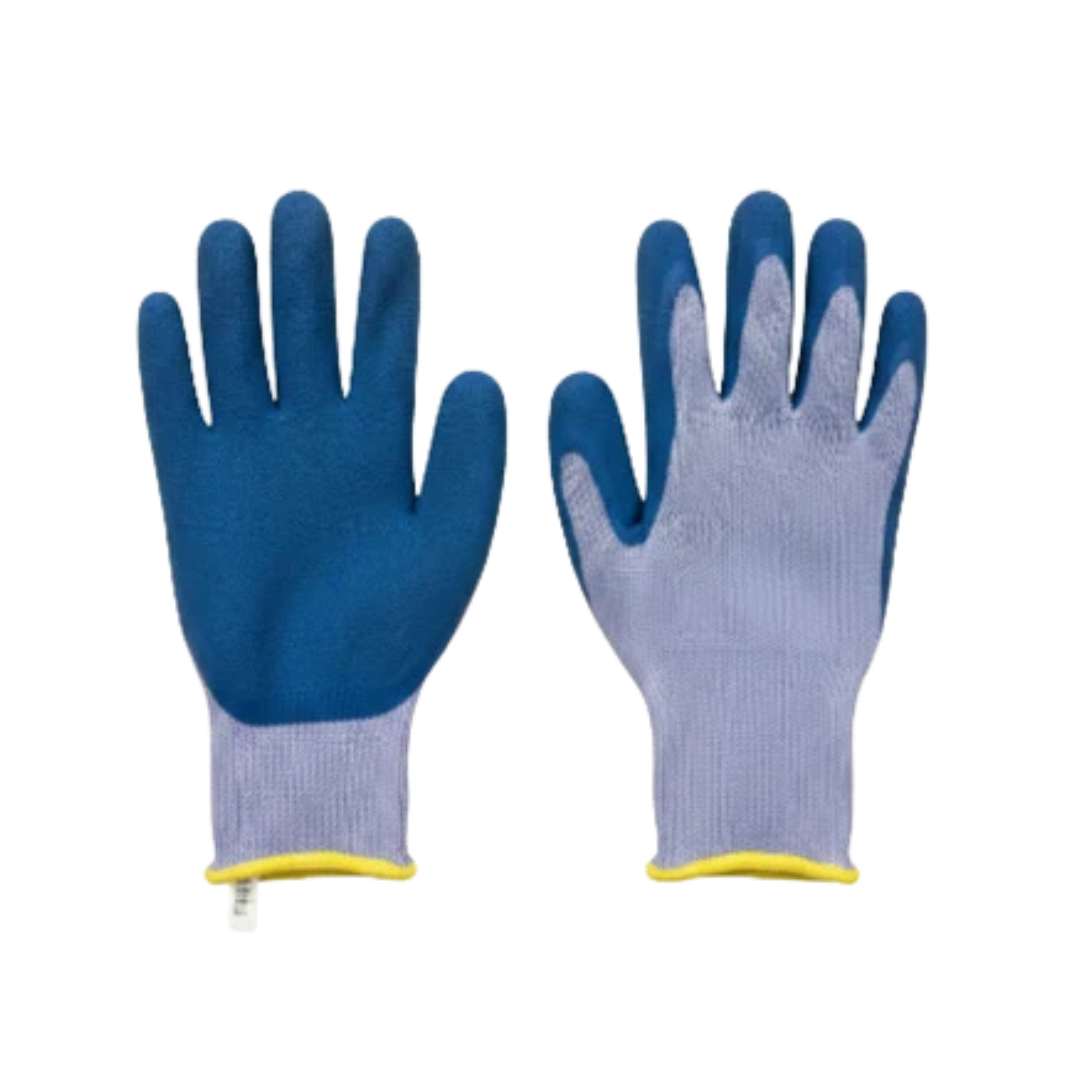 String Knit Latex Work Gloves
