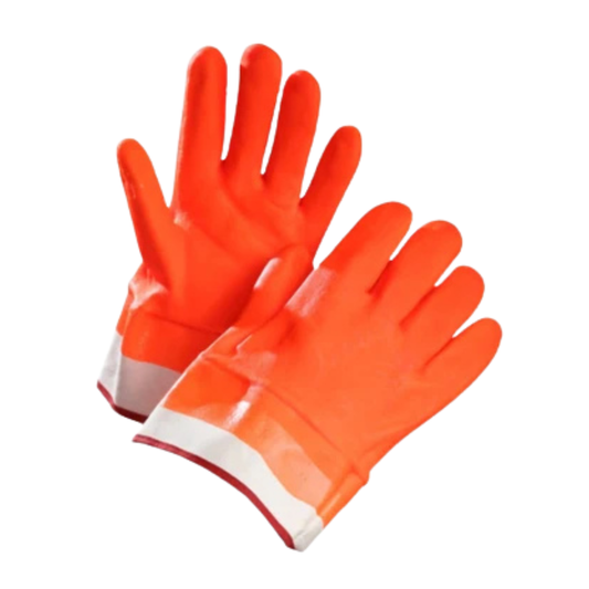 Foam Insulated PVC Work Gloves with Safety Cuff