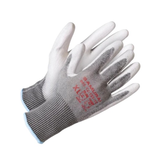 Level 5 Cut Resistant Gloves, HPPE, Polyurethane Palm Coated