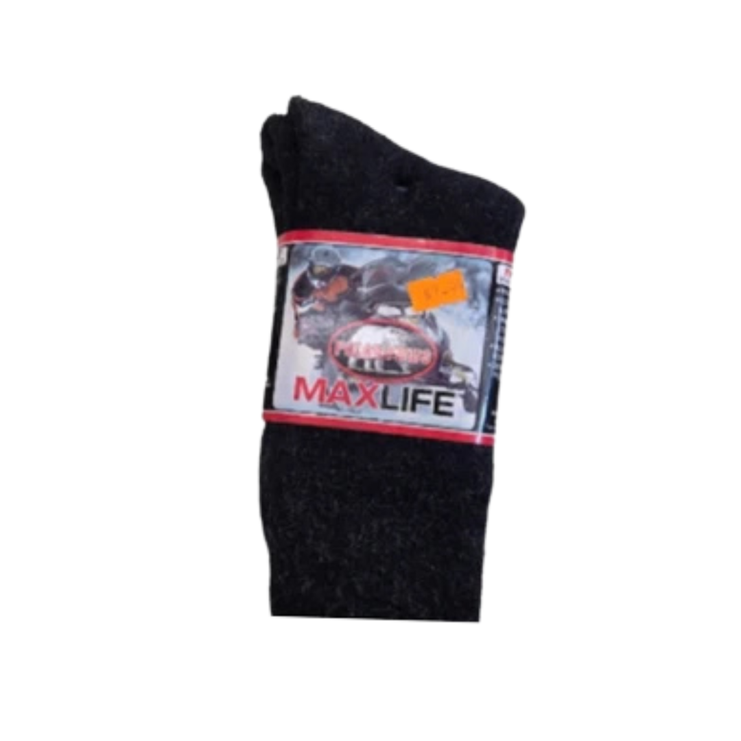 Polar Paws MaxLife Heavy-Duty Winter Socks – Thick Knit Thermal Boot Socks, Dark Charcoal