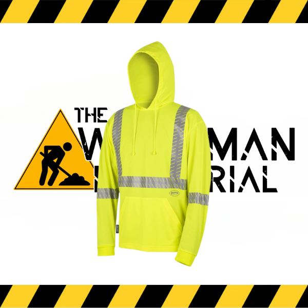 (Pioneer) HI-VIS BIRD'S-EYE SAFETY HOODIE SHIRT