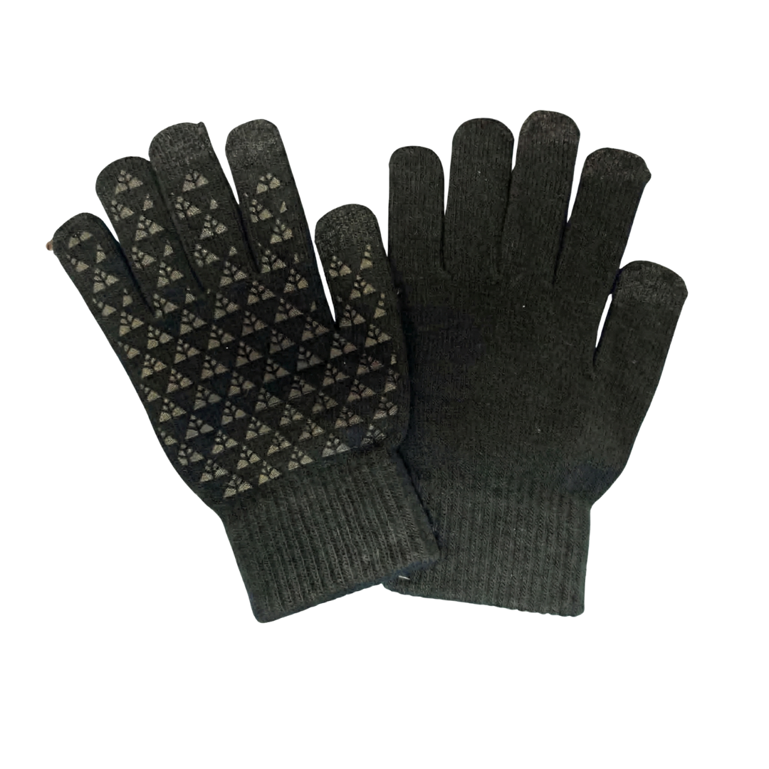 Black gloves with grip