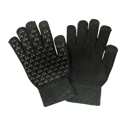 Black gloves with grip