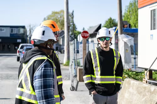 Pioneer Hi-Vis Bird's-Eye Long-Sleeved Safety Shirt - Black