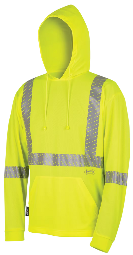 Pioneer Hi-Vis Bird's-Eye Safety Hoodie Shirt - Hi-Vis