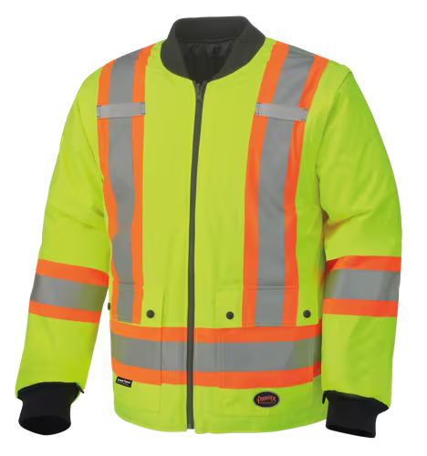 PIONEER 7-in-1 Waterproof Parka – Hi-Vis Yellow/Green w/ Black Bottom